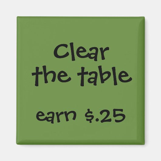 謝礼をチャア子供へー マグネット (正面)