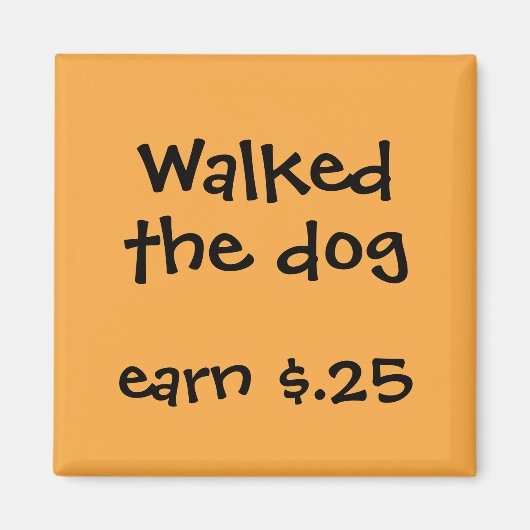 謝礼をチャア子供へー マグネット (正面)