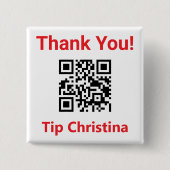 謝礼ヒントを要求する。スタッフヒントのQRコード 缶バッジ (正面)