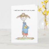 謝罪うさぎカード カード (黄色い花)