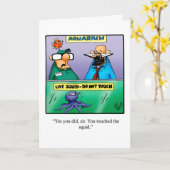 謝罪おもしろいユーモアあいさつカード カード (黄色い花)