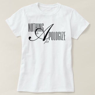 "謝罪する必要なし" 美的肯定 Tシャツ
