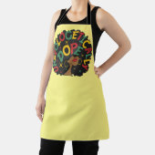 謝罪のドーピング無い黒人少女アフロ エプロン (インサイチュ)