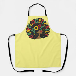 謝罪のドーピング無い黒人少女アフロ エプロン