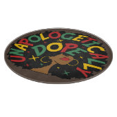 謝罪のドーピング無い黒人少女アフロ カッティングボード (角)