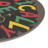 謝罪のドーピング無い黒人少女アフロ カッティングボード (角)