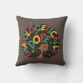 謝罪のドーピング無い黒人少女アフロ クッション (裏面)