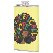 謝罪のドーピング無い黒人少女アフロ フラスク (左)