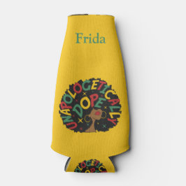 謝罪のドーピング無い黒人少女アフロ ボトルクーラー