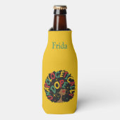 謝罪のドーピング無い黒人少女アフロ ボトルクーラー (ボトル正面)