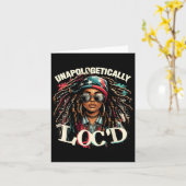 謝罪の余地なくLoc'd Black Afro Queen Black Hist カード (黄色い花)