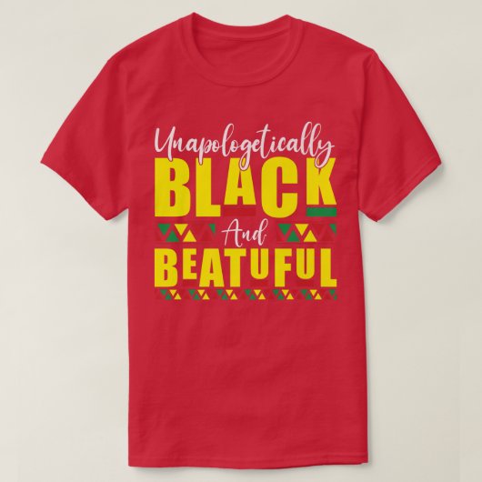 謝罪の余地のない黒と教育を受けた歴史月間  Tシャツ (デザイン正面)