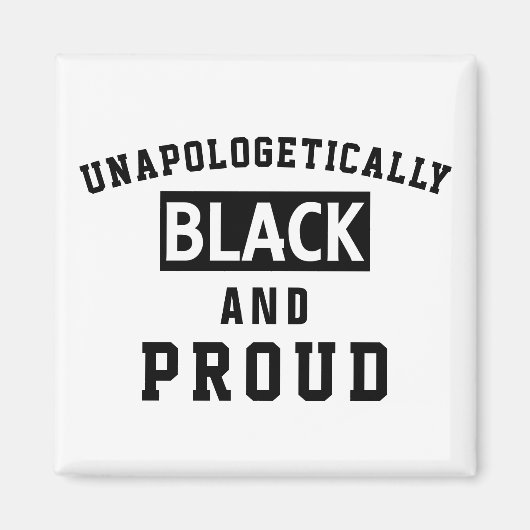 謝罪の余地のない黒と誇りを持った磁石 マグネット (正面)