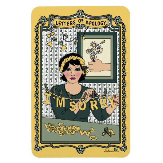 謝罪の手紙_C_4x6冷蔵庫磁石 マグネット (縦)