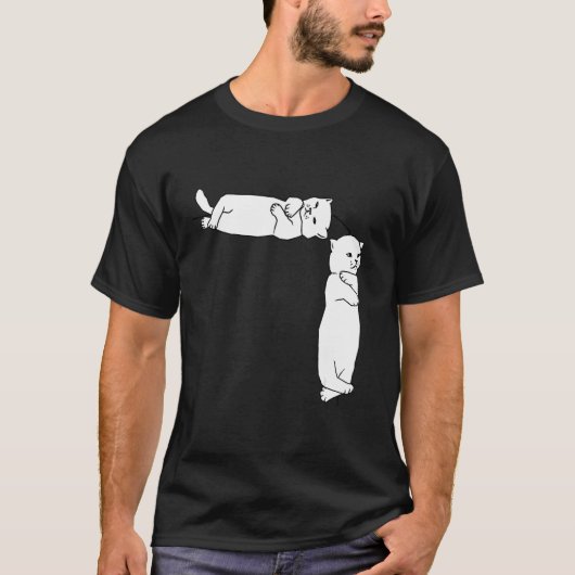 謝罪を待つネコ Tシャツ (正面)