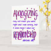 謝罪カード カード (黄色い花)