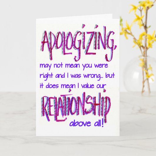 謝罪カード カード (黄色い花)