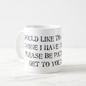 謝罪 コーヒーマグカップ (正面左)