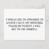 謝罪 ポストカード (正面)