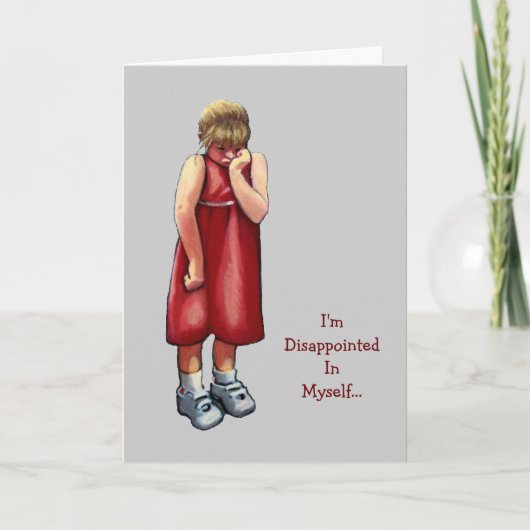謝罪：自分自身に失望：オリジナルアート カード (正面)