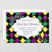 謝肉祭のお祝いの招待状 招待状 (正面/裏面)