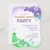 謝肉祭のお祝い 招待状 (正面)