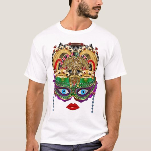 謝肉祭のカジノの女王2のPlseの眺めの芸術家のコメント Tシャツ (正面)
