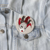 謝肉祭のカーニバルのマスクボタン 缶バッジ (インサイチュ)