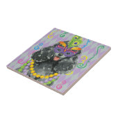 謝肉祭のトイプードル タイル (側面)