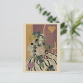 謝肉祭のバレンタインのカップル シーズンポストカード (スタンド正面)