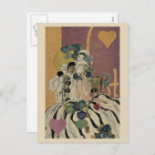 謝肉祭のバレンタインのカップル シーズンポストカード (正面/裏面)