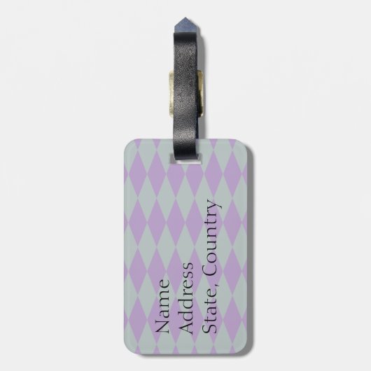 謝肉祭のパグ ラゲッジタグ (裏面縦)