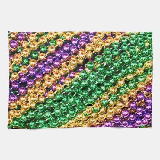 謝肉祭のビーズ キッチンタオル (横)