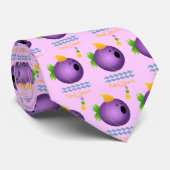 謝肉祭のビードの鮫(紫色) ネクタイ (ロール)