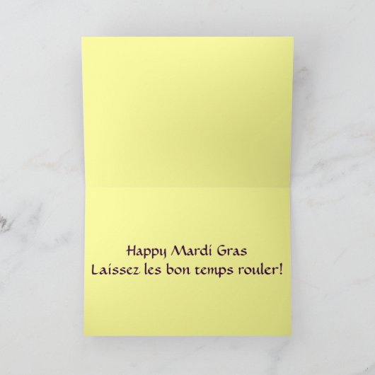 謝肉祭のマスクカード カード (内部)