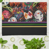 謝肉祭のマスク2 キッチンタオル (折り畳み)