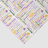 謝肉祭の三色の複数フォントティッシュペーパー 薄葉紙 (詳細)