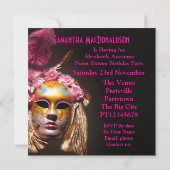 謝肉祭の仮装舞踏会16のパーティー 招待状 (裏面)