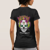 謝肉祭の仮面劇de l' Squeletteはノートを見ます Tシャツ (裏面)