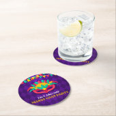 謝肉祭の仮面舞踏会のパーティー ラウンドペーパーコースター (インサイチュ)
