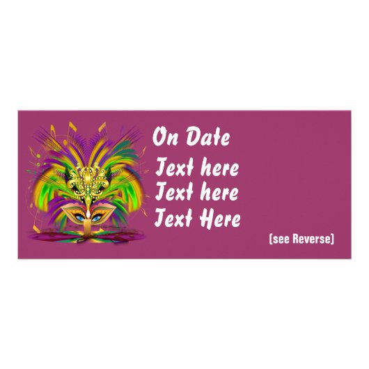 謝肉祭の女王の意見は注意します ラックカード (正面)