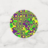 [謝肉祭の操作芸術]紫色の緑の黄色 コンフェッティ (スモール正面)