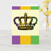 謝肉祭の旗の王冠 カード (黄色い花)