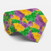 謝肉祭の水彩画のPointillizeのカムフラージュ ネクタイ (ロール)