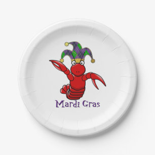謝肉祭のCrawfish ペーパープレート