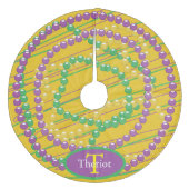 謝肉祭はモノグラムに玉を付けます フリース ツリースカート (正面)