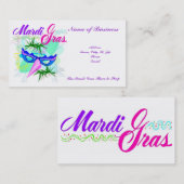 謝肉祭カードのためのビジネス 名刺 (正面/裏面)