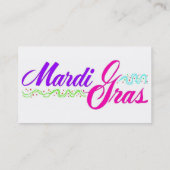 謝肉祭カードのためのビジネス 名刺 (裏面)