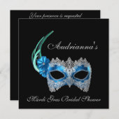 "謝肉祭ブライダルシャワー" 招待状 (正面/裏面)