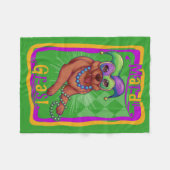 謝肉祭犬 フリースブランケット (正面(横))